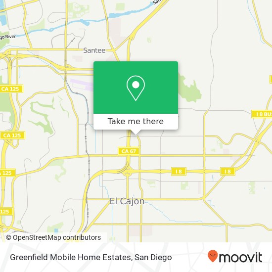 Mapa de Greenfield Mobile Home Estates