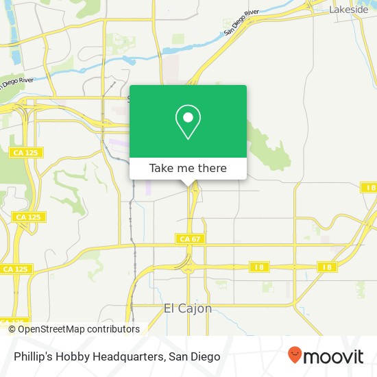Phillip's Hobby Headquarters map
