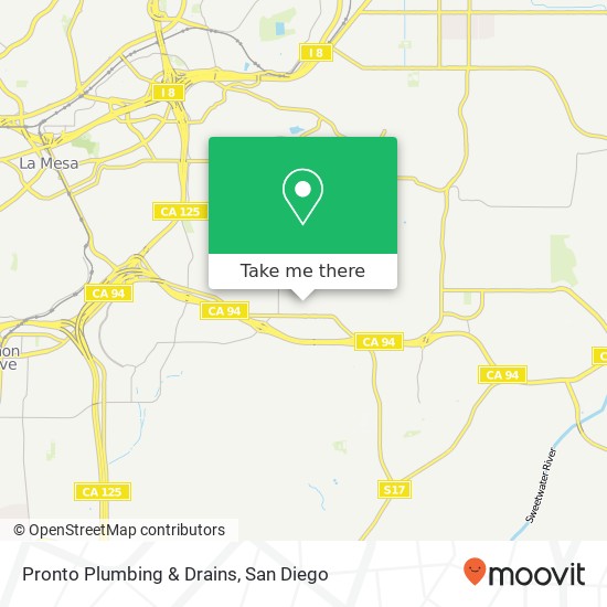 Pronto Plumbing & Drains map