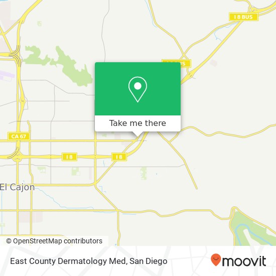 Mapa de East County Dermatology Med