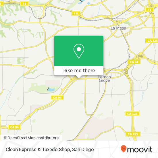 Mapa de Clean Express & Tuxedo Shop