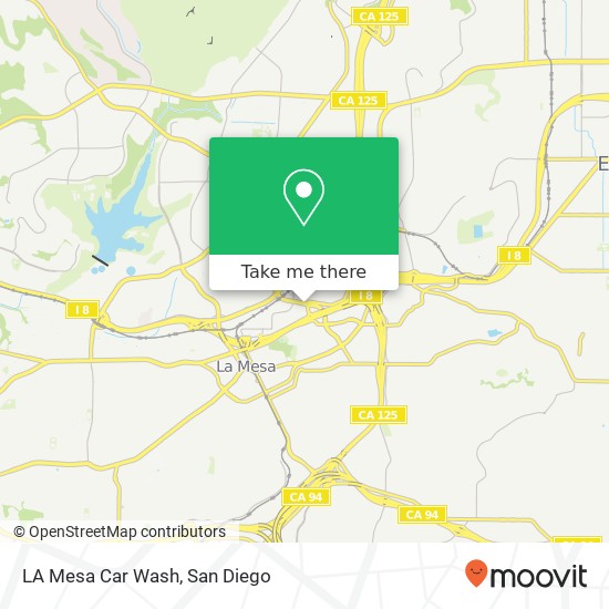 LA Mesa Car Wash map