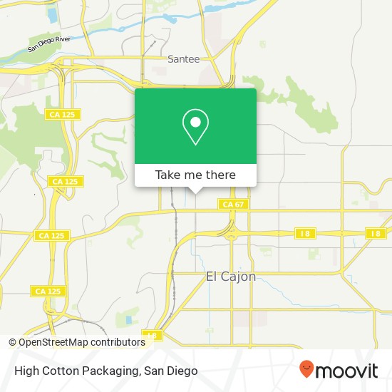 High Cotton Packaging map