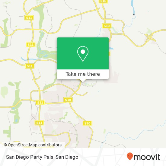 San Diego Party Pals map