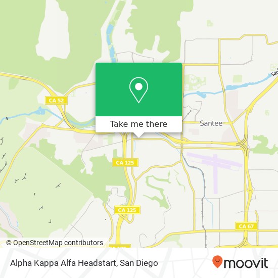 Alpha Kappa Alfa Headstart map
