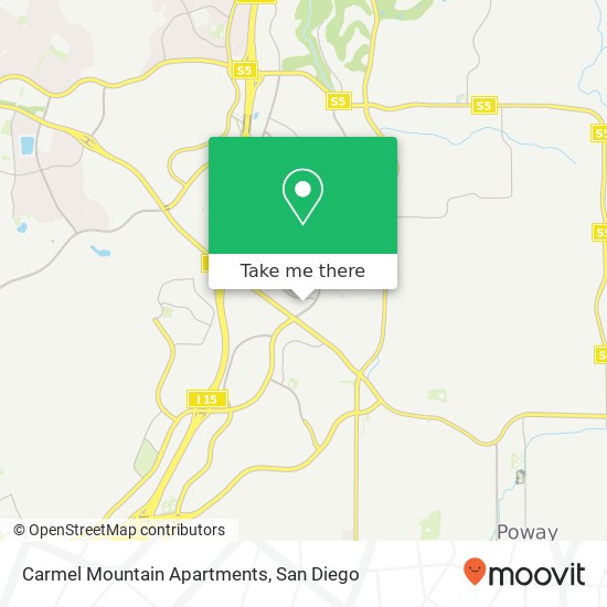 Mapa de Carmel Mountain Apartments