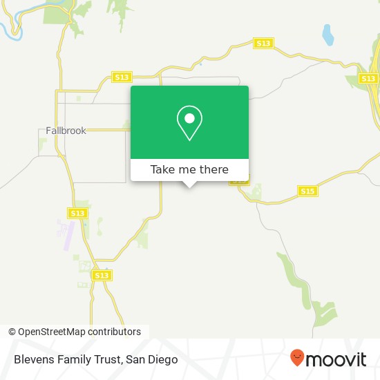 Blevens Family Trust map