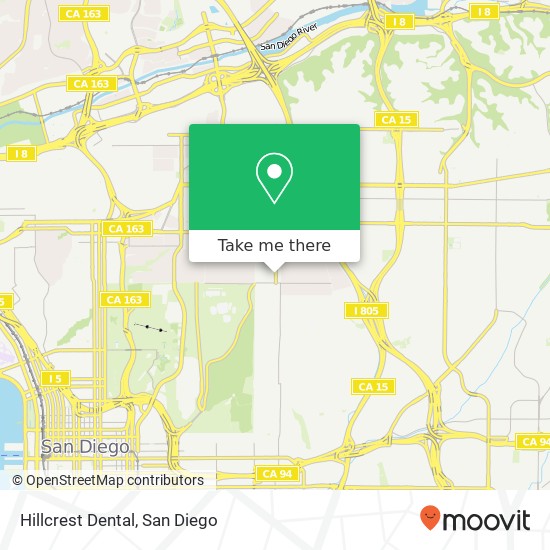 Hillcrest Dental map