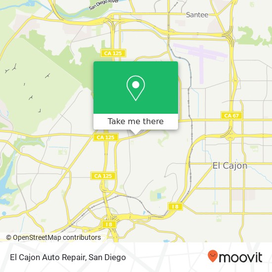 El Cajon Auto Repair map