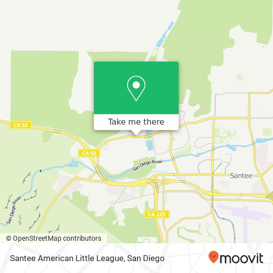 Santee American Little League map