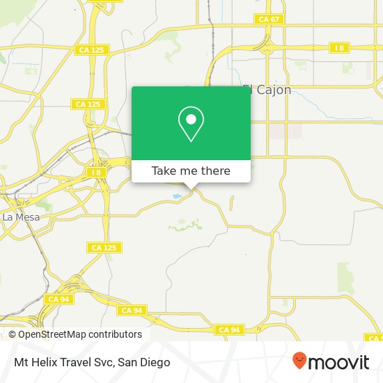 Mt Helix Travel Svc map