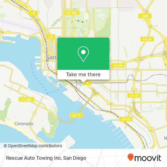 Rescue Auto Towing Inc map