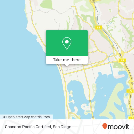Mapa de Chandos Pacific Certified