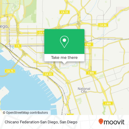 Mapa de Chicano Federation-San Diego