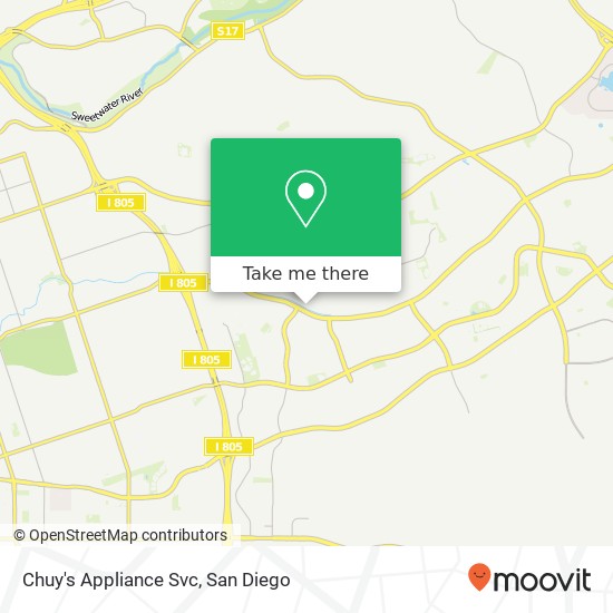 Chuy's Appliance Svc map