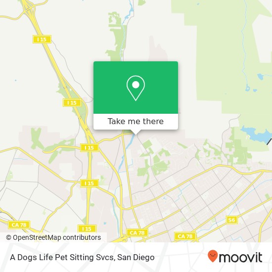 A Dogs Life Pet Sitting Svcs map