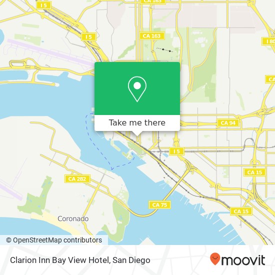 Mapa de Clarion Inn Bay View Hotel