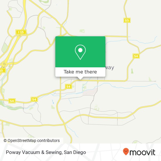 Mapa de Poway Vacuum & Sewing