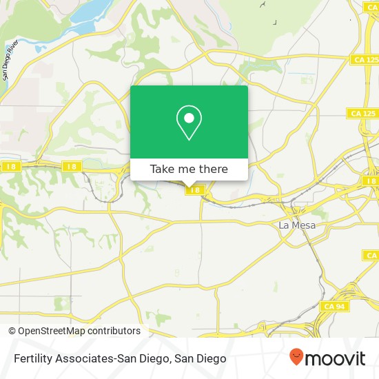 Fertility Associates-San Diego map
