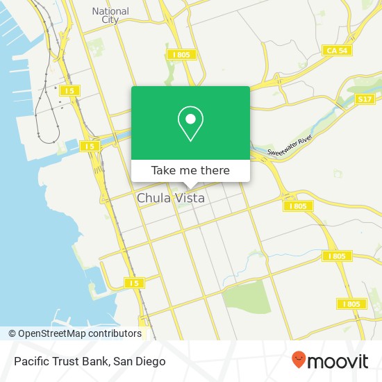 Pacific Trust Bank map
