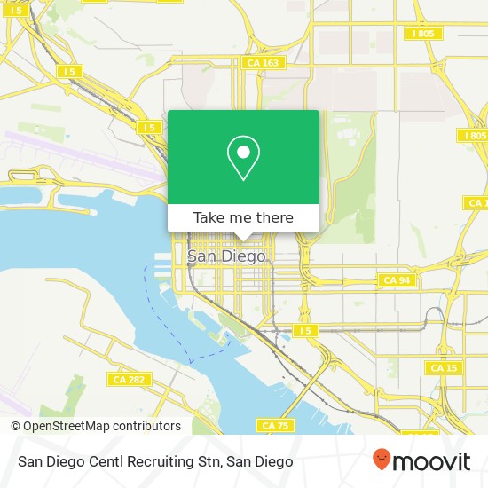 Mapa de San Diego Centl Recruiting Stn