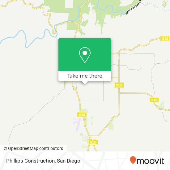 Phillips Construction map