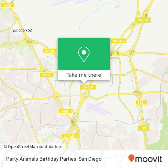 Mapa de Party Animals Birthday Parties