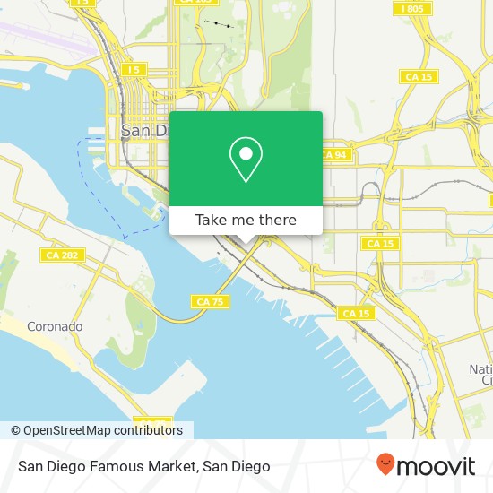 Mapa de San Diego Famous Market