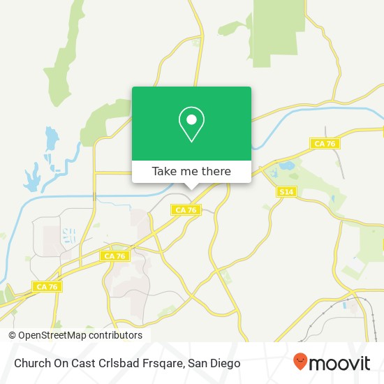 Church On Cast Crlsbad Frsqare map