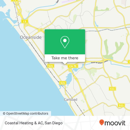 Mapa de Coastal Heating & AC