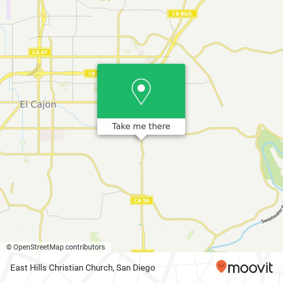East Hills Christian Church map