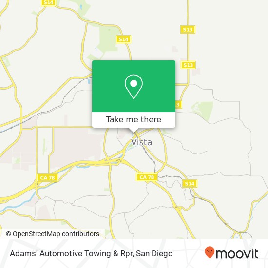 Adams' Automotive Towing & Rpr map