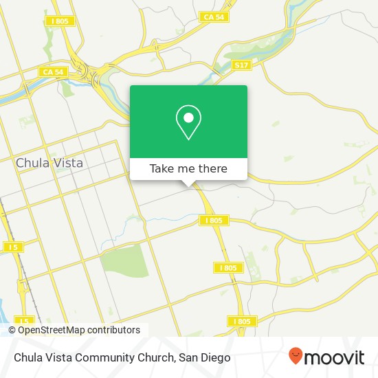 Chula Vista Community Church map