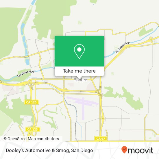 Dooley's Automotive & Smog map