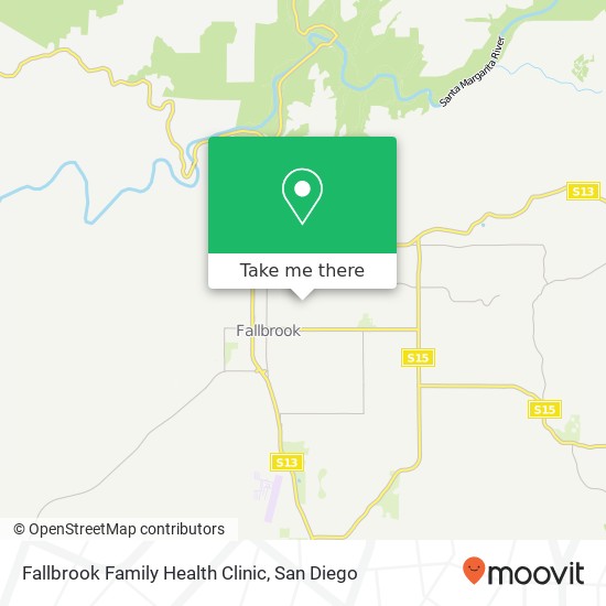 Mapa de Fallbrook Family Health Clinic