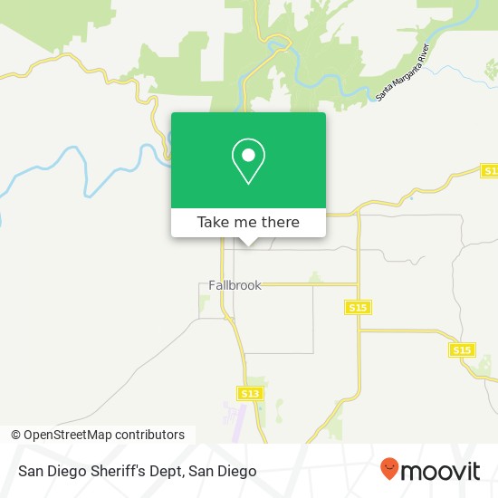 San Diego Sheriff's Dept map