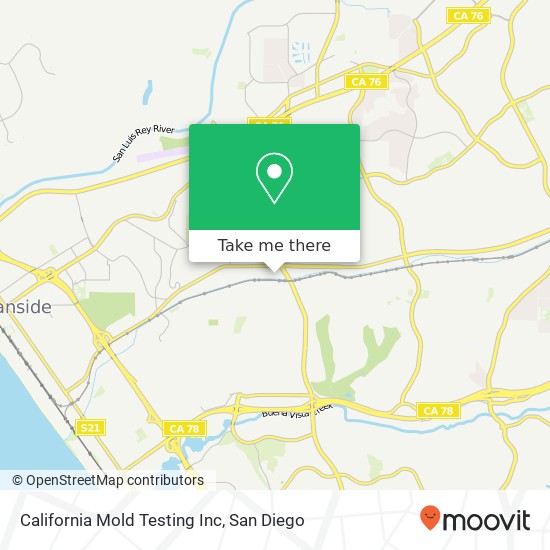 Mapa de California Mold Testing Inc