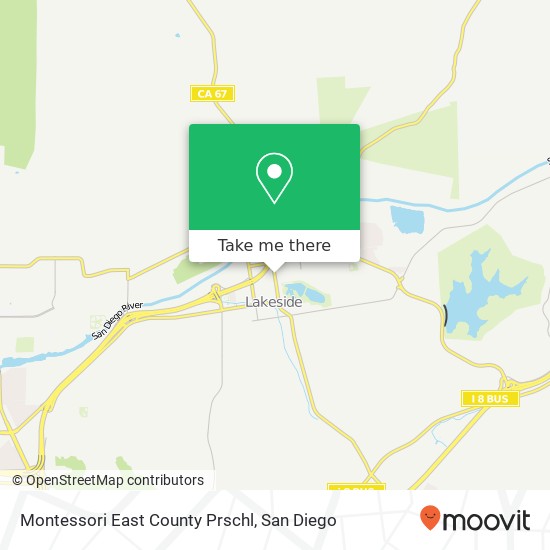 Mapa de Montessori East County Prschl