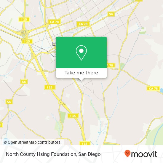 Mapa de North County Hsing Foundation