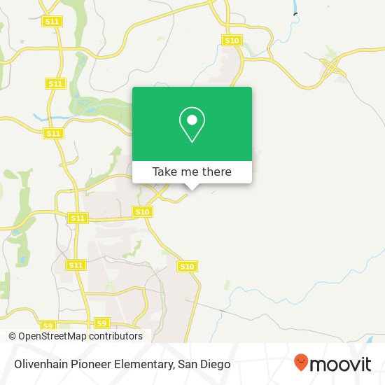 Mapa de Olivenhain Pioneer Elementary