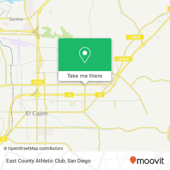 East County Athletic Club map
