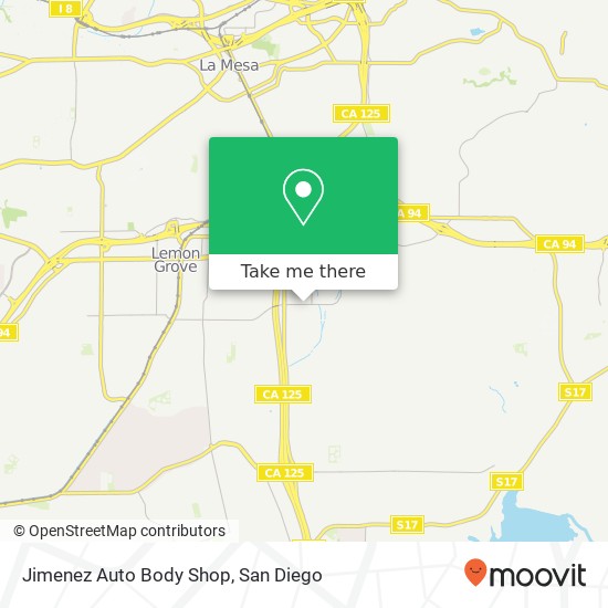 Jimenez Auto Body Shop map