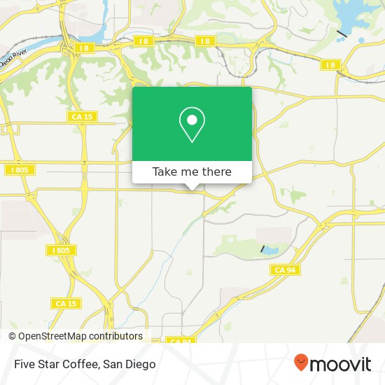 Five Star Coffee map