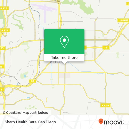 Mapa de Sharp Health Care