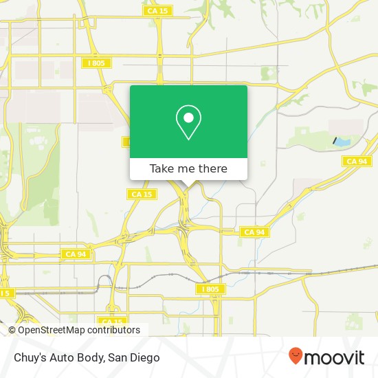 Mapa de Chuy's Auto Body