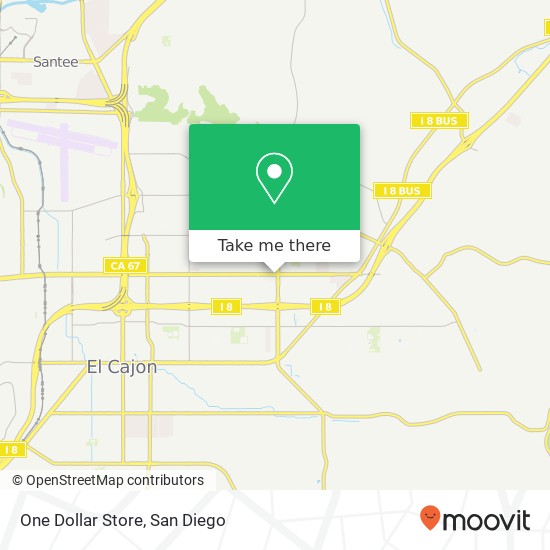 Mapa de One Dollar Store