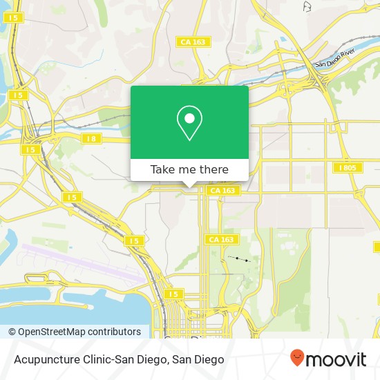 Mapa de Acupuncture Clinic-San Diego