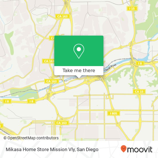 Mikasa Home Store Mission Vly map