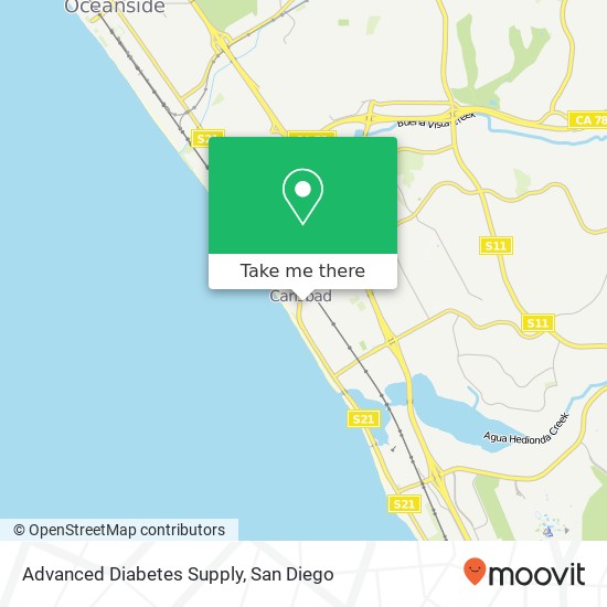 Mapa de Advanced Diabetes Supply