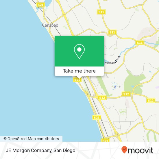 JE Morgon Company map